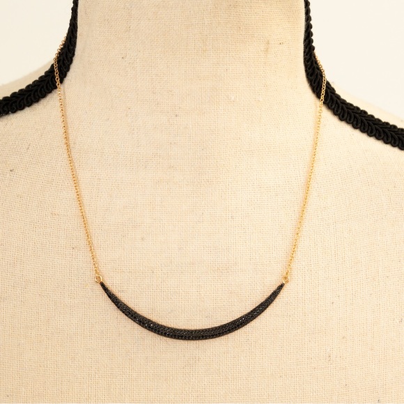 Luxury vibe 2.00 ctw black spinel necklace G.I.L.I. Bronzo Italia rose gold tone - Picture 10 of 15